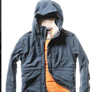 Relwen Channel Border Coat - Blue - Large